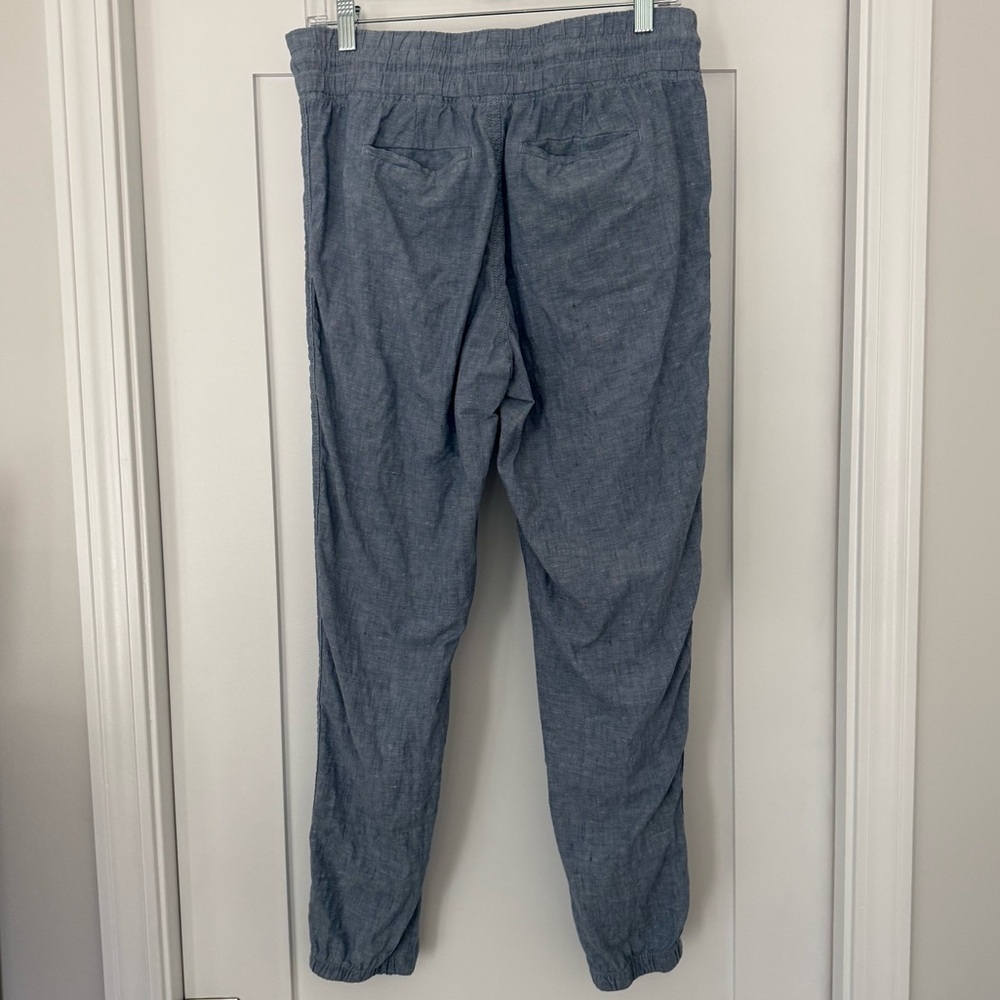 Athleta Cabo Linen Jogger size 8 chambray beach summer - Picture 4 of 9
